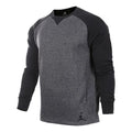 Men's Air Jordan Logo Embroidered Colorblock Fleece Lined Stay Warm Round Neck Pullover Black 834378-010