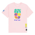 Men's Nike Smiling Face Printing Athleisure Casual Sports Round Neck Short Sleeve Pink Red T-Shirt DQ1886-610