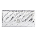 (WMNS) Balenciaga Crush Wallet On Chain Metallized Quilted 'Silver' 781723210IW8110