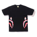 BAPE ABC Side Shark Tee Short-sleeved Unisex Black/Pink BAPE-SS18-072