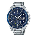 CASIO EDIFICE Waterproof Sapphire Crystal Solar Powered Stainless Steel Strap Mens Silver Analog EFS-S510D-2AVUPR