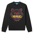 Men's KENZO Contrasting Colors Embroidered Long Sleeves Black F96-5SW001-4XA-99