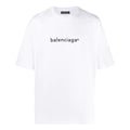 Men's Balenciaga Logo Printing Cozy Short Sleeve White 612966TIV549040