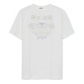 Men's KENZO SS21 Gradient Tiger Head Pattern Round Neck Pullover Short Sleeve White FB55TS0684YH-01B