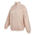 (WMNS) Nike Sportswear Essential Logo Pattern Wrinkled Woven Loose Stand Collar Jacket Pink DM6182-601