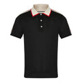 Gucci Striped Logo Short-sleeved Polo Shirt Black 500972-X9M38-1106