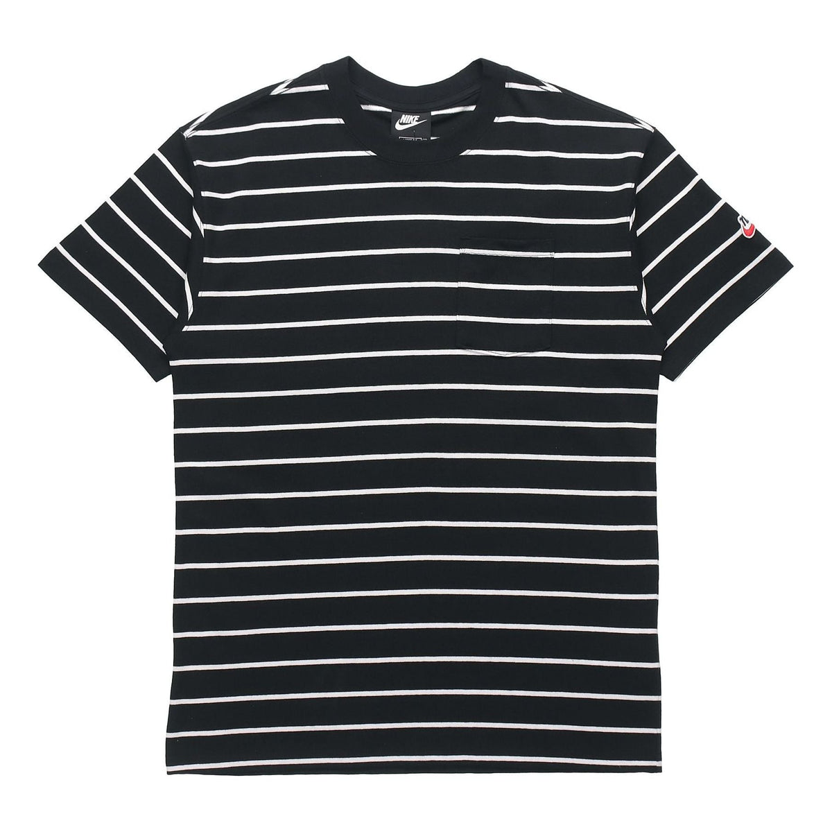 Nike Sportswear Sports Breathable Stripe Short Sleeve Black DM8880-010