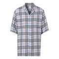 Men's Burberry Vintage Plaid Short Sleeve Shirt Light Blue 80258221