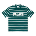 PALACE Healtily Stripe Green/White Logo Round Neck Short Sleeve Green T-Shirt P20ES082