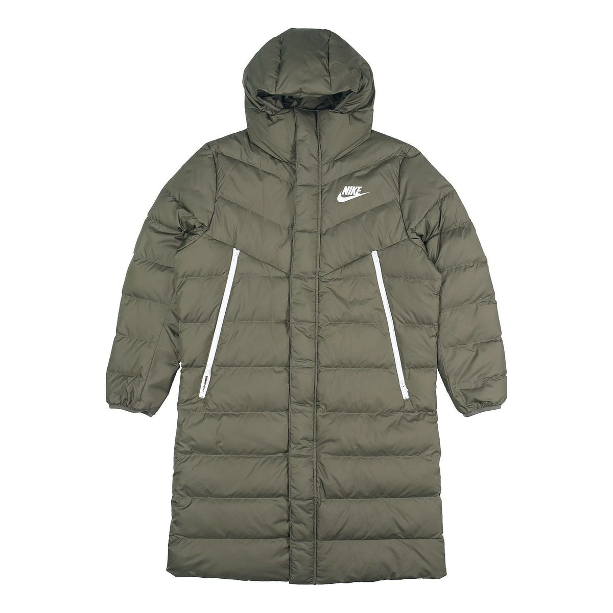 Nike Casual Sports mid-length hooded down Jacket Green CU0281-380
