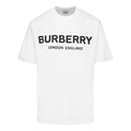 Burberry Cotton Logo Printing Classic Short Sleeve Unisex White 8026017