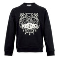 Men's KENZO SS21 TIGER Pattern Round Neck Pullover Black FB55SW1204MP-99
