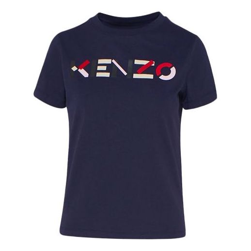 KENZO SS21 Logo Printing Round-neck Blue FB52TS8404SA-76