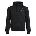 Air Jordan MENS Logo Print Fleeced Sports Hooded Jacket Black CV2356-010
