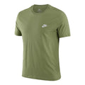 Men's Nike Embroidered Logo Breathable Micro Mark Solid Color Short Sleeve Green T-Shirt AR4999-334