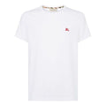 Burberry Embroidery Horse Causual Round Collar Male White 8003831