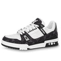 (WMNS) LOUIS VUITTON LV Trainer Sneaker 'Black Mesh Monogram with White ' 1AC2A5