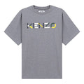 Men's KENZO SS21 Loose Version Logo Round Neck Short Sleeve Gray FB55TS0554SB-95