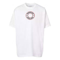 Men's Burberry Logo Pattern Intarsia Loose Short Sleeve White 80370481