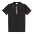 Men's Burberry Stripe Short Sleeve Polo Shirt Black 80333961