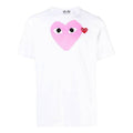 COMME des GARCONS PLAY SS25 Printed Heart with Red Emblem Pink T-Shirt 'White' AX-T106-051-4
