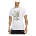 Men's Nike Lebron James Lion Pattern Round Neck Pullover Short Sleeve White T-Shirt DM2468-100