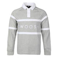 Men's Nike Alphabet Embroidered Rugby Gray Polo Shirt CV0169-063
