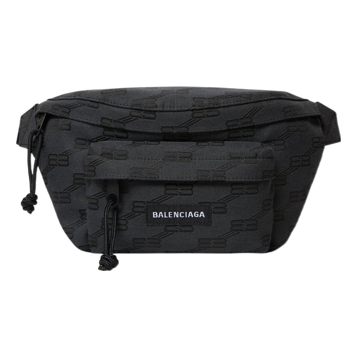 Balenciaga Signature Medium Beltpack Bb Monogram Jacquard Canvas 'Black' 713042210HH1061