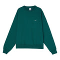 Men's Nike Lab Fleece Crew Solid Color Plush Stay Warm Sports Round Neck Pullover Green DA0318-340