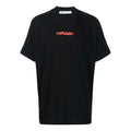 Off-White Arrow Logo Pattern Printing Short Sleeve Loose Fit Black OMAA038F21JER0041084
