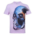 Men's Alexander McQueen SS21 Round Neck Skeleton Printing Short Sleeve Pink 550475-QMZ61-0907