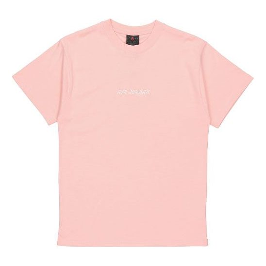 Air Jordan Large Logo Sports Round Neck Short Sleeve Orange DQ4960-800