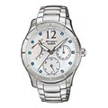 CASIO SHEEN Waterproof Stainless Steel Strap White Analog SHN-3014DP-7ADR