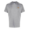 Men's KENZO SS21 Small Tiger Head Pattern Embroidered Round Neck Short Sleeve Gray FB55TS0034SA-95