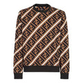 Fendi Logo Cotton Colorblock Sports 'Brown' FY0944A7A9F13J3