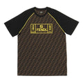 Men's FENDI Roma FF Logo Gold Printing Short Sleeve Brown FY0980-A87D-F0JNH