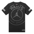Air Jordan Paris Saint-Germain Logo Tee Printing Short Sleeve US Edition Black BQ8384-010