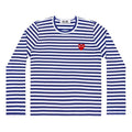 COMME des GARCONS PLAY Striped Big Heart Long-Sleeve T-Shirt 'Blue/White' AZ-T164-051-2