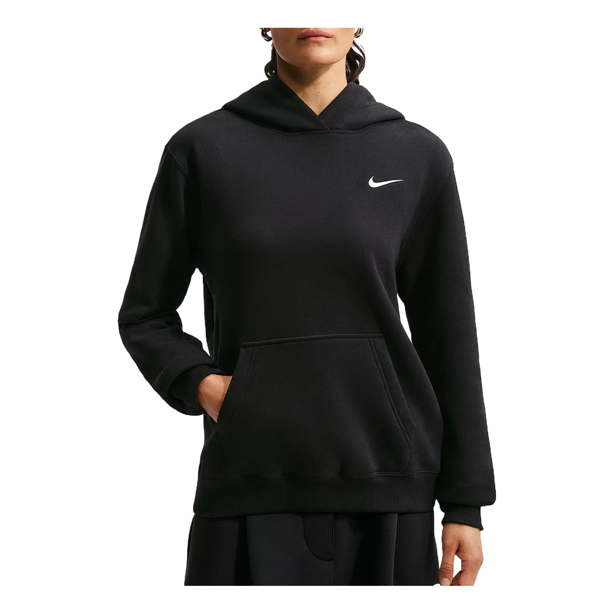 (WMNS) Nike Studio Fleece Medium Weight Hoodie 'Total Black' IR8301-001