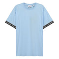 Men's Burberry FW20 Logo Cotton Loose Version Round Neck Short Sleeve Light Blue 80294491