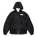 Nike x sacai Double Layer Contrasting Colors Sports Hooded Jacket 'Black' CV5732-010