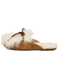 (WMNS) UGG Shaine Fluff Cozy Flat Plush Casual Slipper Brown 1105316-CHE