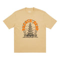 PALACE x Slap Magazine Crossover Pagoda Alphabet China Pattern Printing Short Sleeve Khaki T-Shirt P20TS258