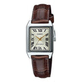 CASIO VINTAGE Series Gold Strap Small Casual Retro Literature and Art Small TANK quartz Brown Analog LTP-V007L-9B