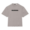 Balenciaga Solid Color Alphabet Printing Hole Round Neck Short Sleeve Unisex Gray 661715TKVD58174