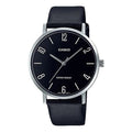 CASIO Small Belt Waterproof Mens Black Analog MTP-VT01L-1B2