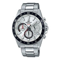 CASIO EDIFICE Water-Proof BlackFrame Men's Chains Black Waterproof Mens Silver Analog EFV-570D-7A