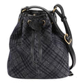 (WMNS) Burberry Drawstring Denim Bucket Bag 'Black' 8111940