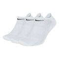 Nike Solid Color Logo Casual Sports Socks Couple Style 3 Pairs White SX7673-100