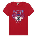 KENZO Tiger Head Pattern Round Neck Short Sleeve Red FA52TS7214YB-21